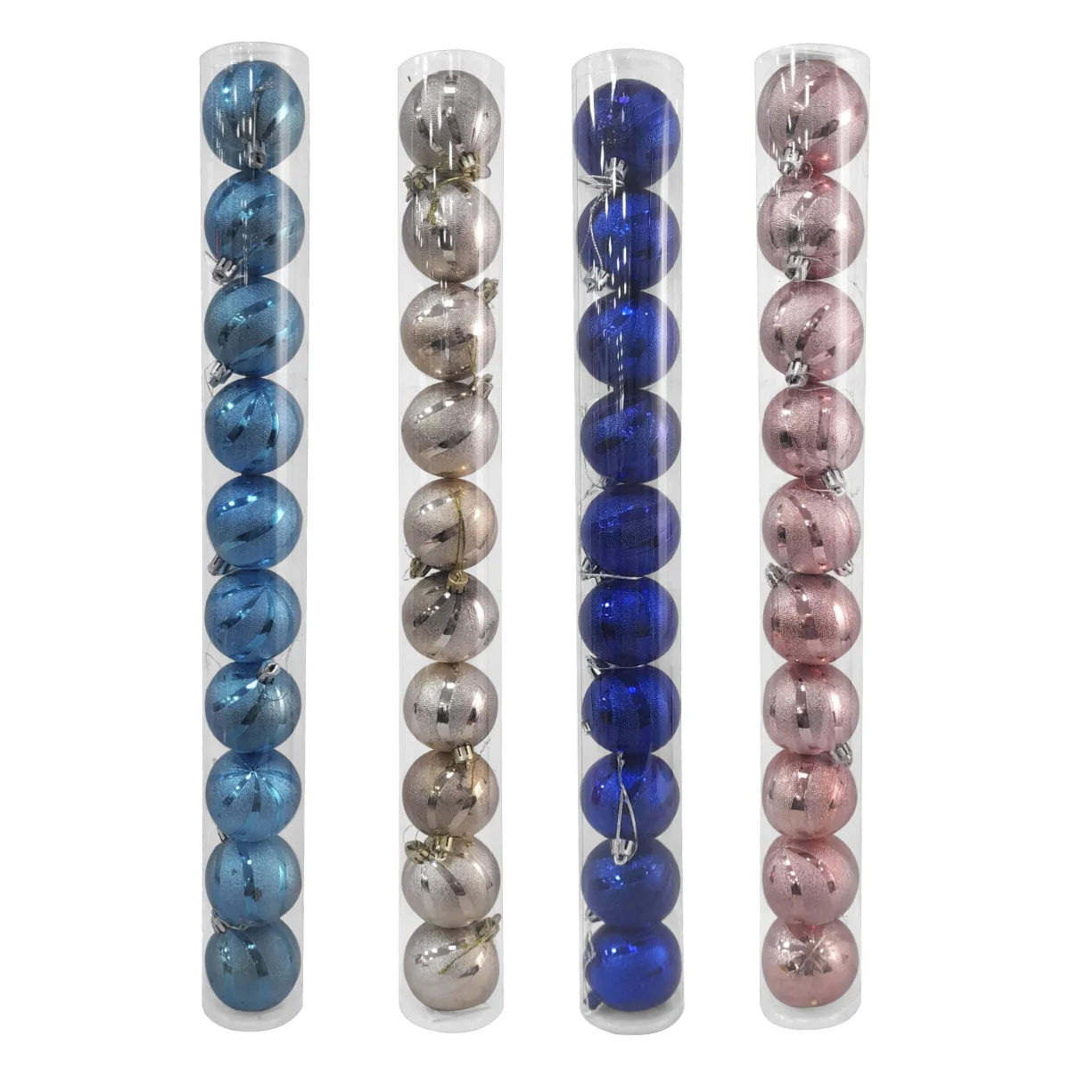 BOLA NAVIDEÑA SURTIDA 6CM X10 (4 COL)