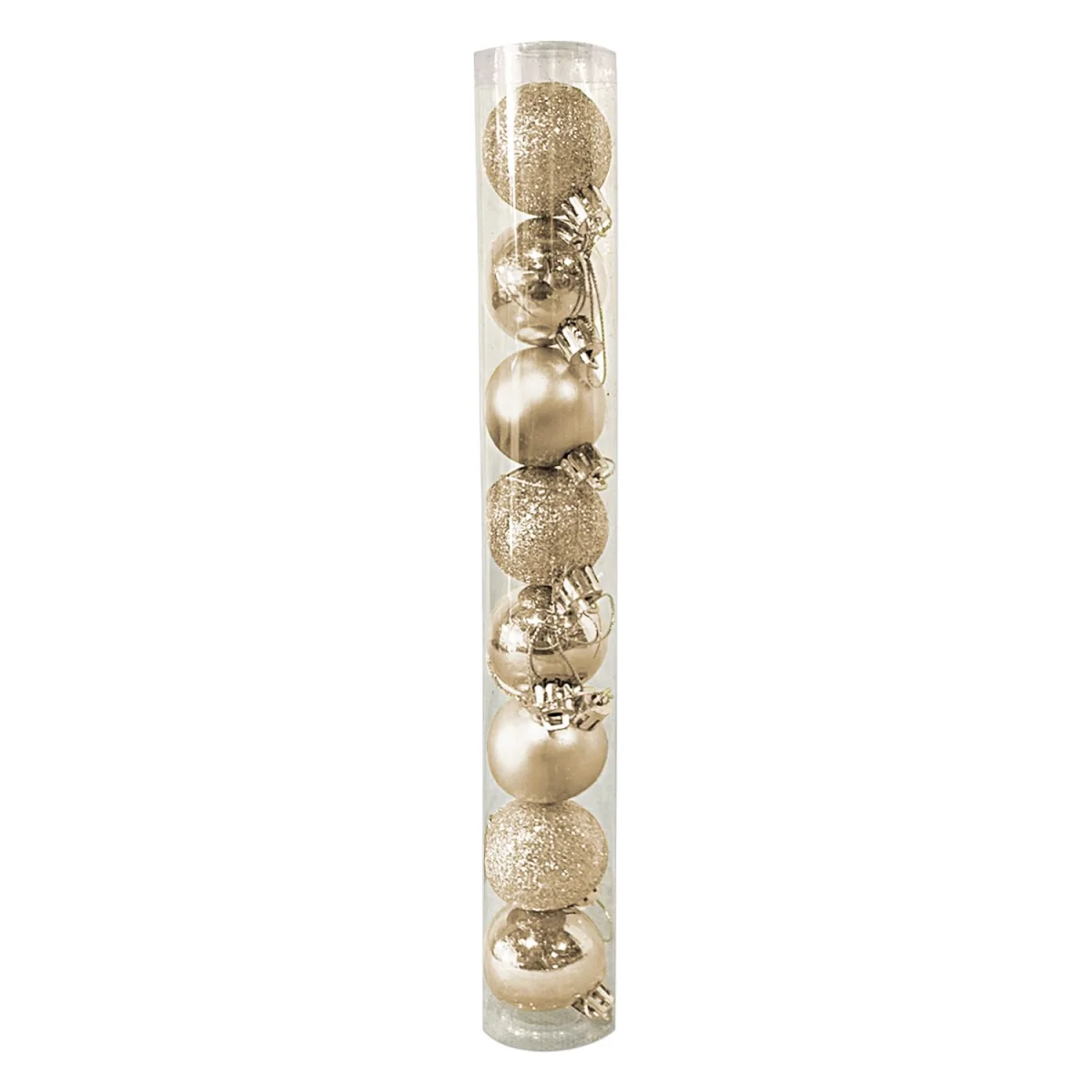 BOLA NAVIDEÑA CHAMPAÑA 8CM X9