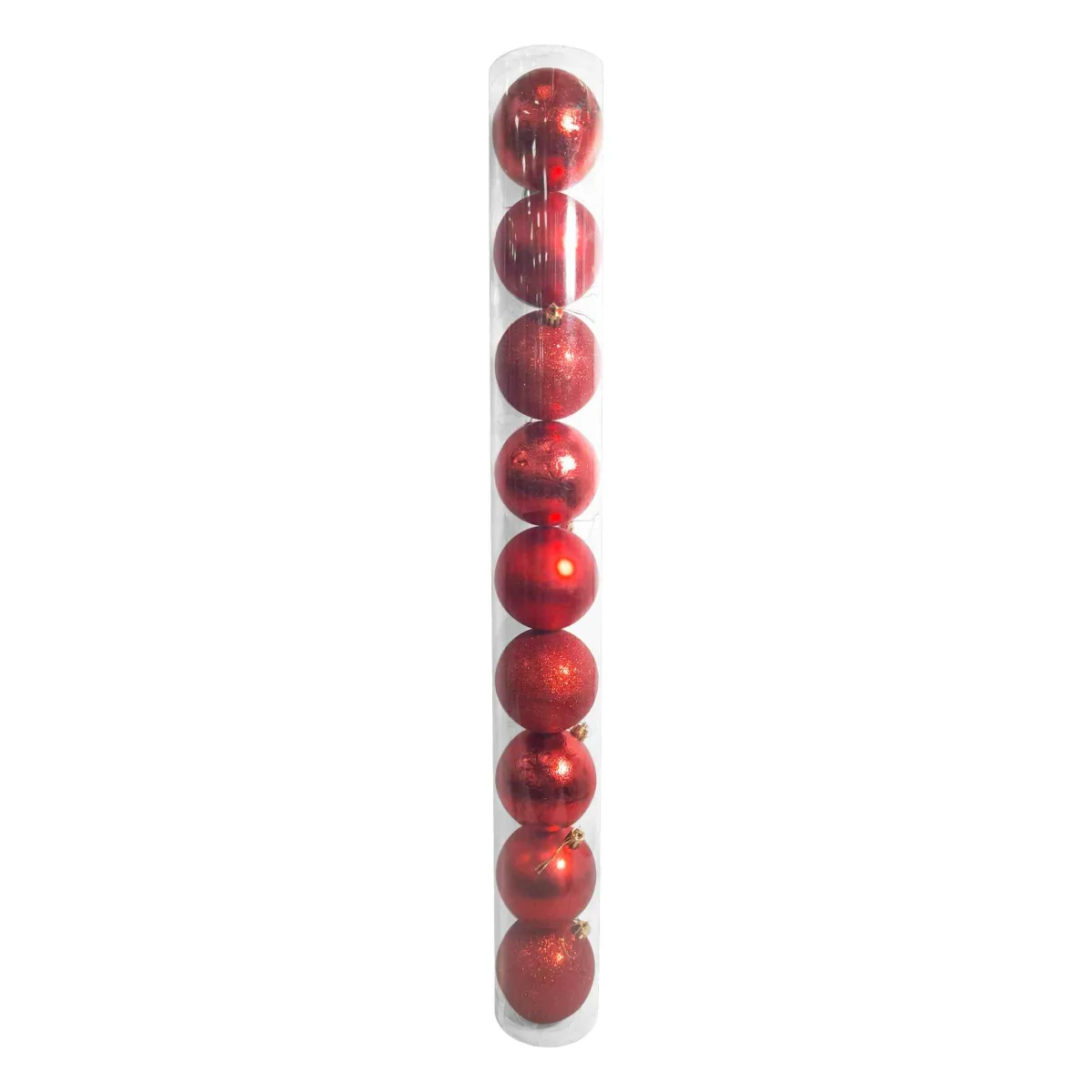 BOLA NAVIDEÑA ROJA 8CM X9
