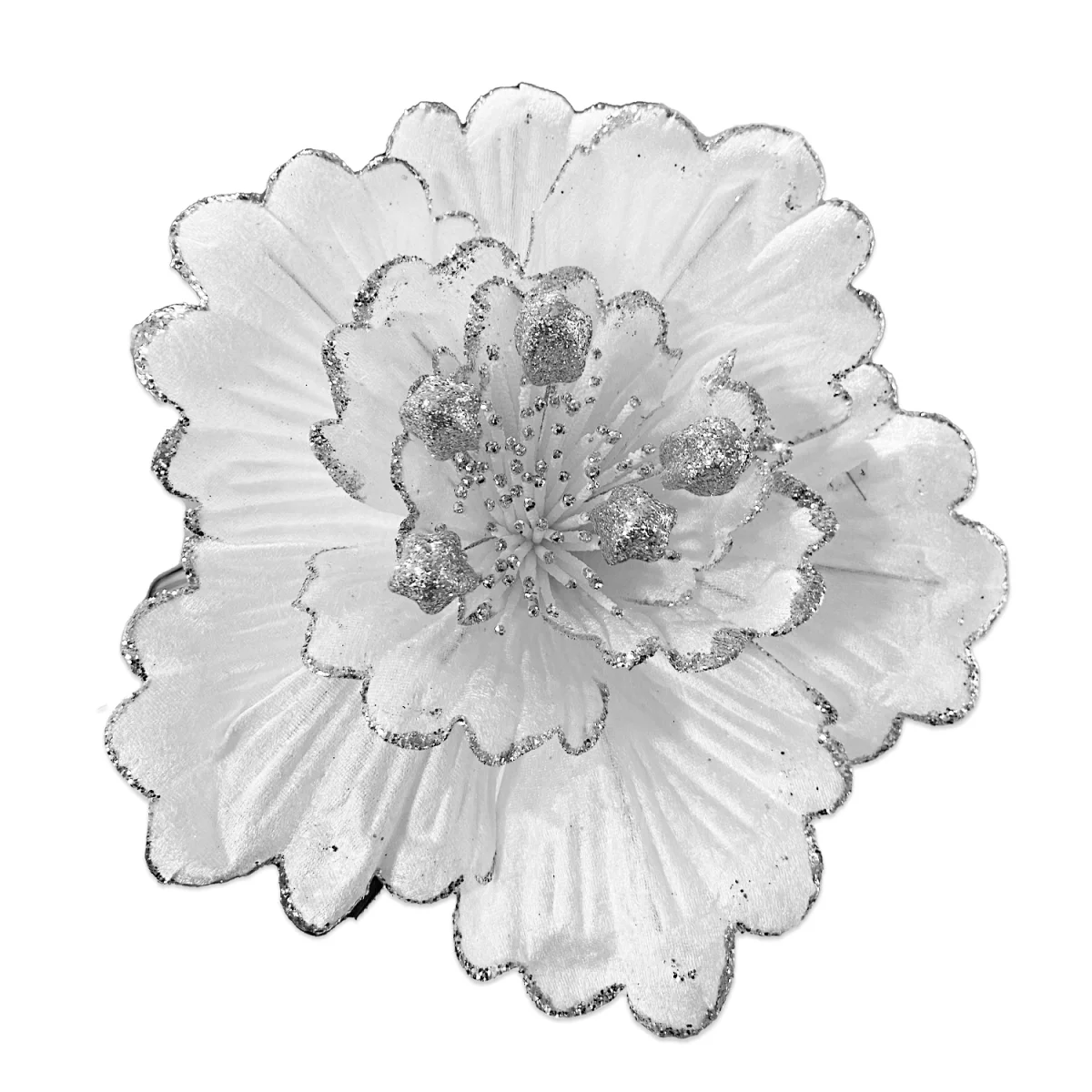 FLOR NAVIDEÑA PLATEADA 40CM (BJX40)