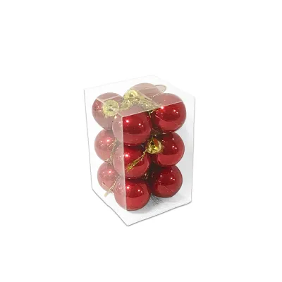 BOLA NAVIDEÑA ROJA 3CM X12