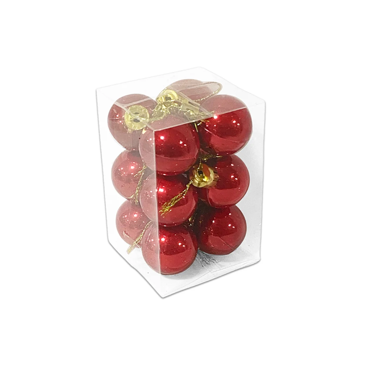 BOLA NAVIDEÑA ROJA 4CM X12