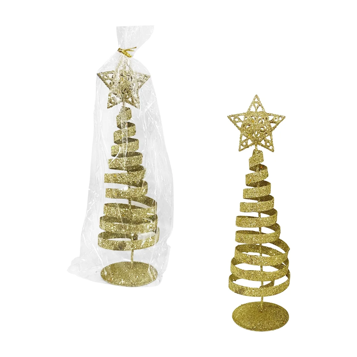 ADORNO ARBOL NAVIDEÑO DORADO 25*65CM