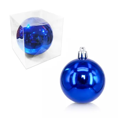 BOLA NAVIDEÑA AZUL BRILLANTE 20CM