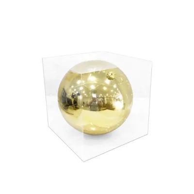 BOLA NAVIDEÑA DORADA BRILLANTE 25CM