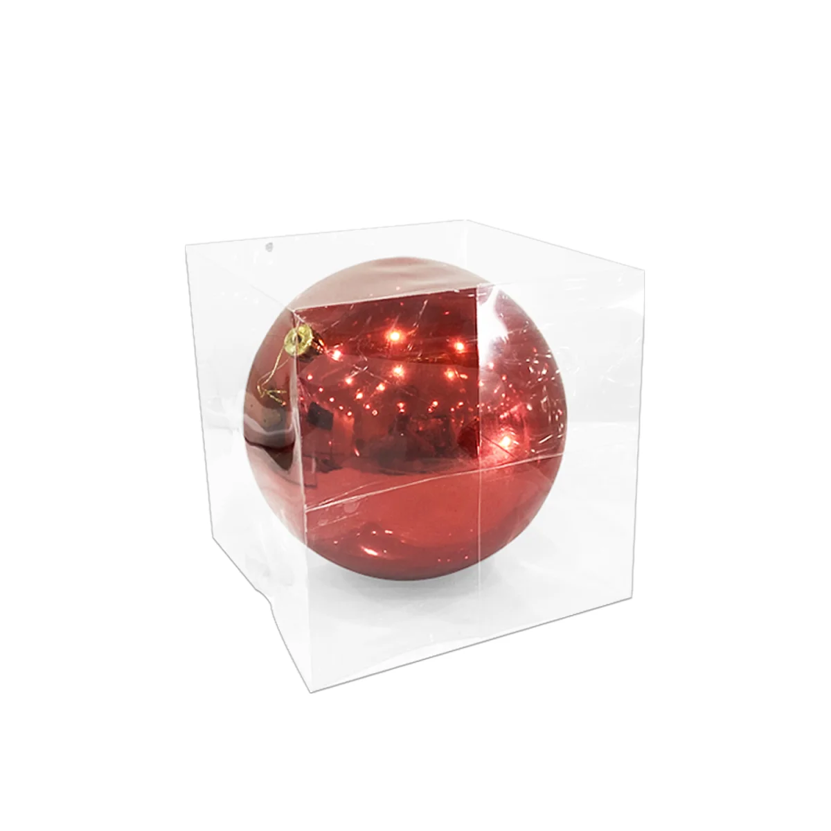 BOLA NAVIDEÑA ROJA BRILLANTE 25CM