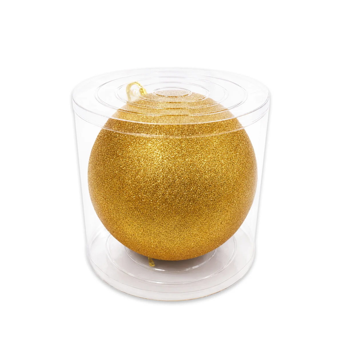 BOLA NAVIDEÑA COBRE  ESCARCHADA 25CM