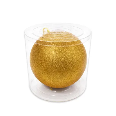 BOLA NAVIDEÑA COBRE  ESCARCHADA 25CM