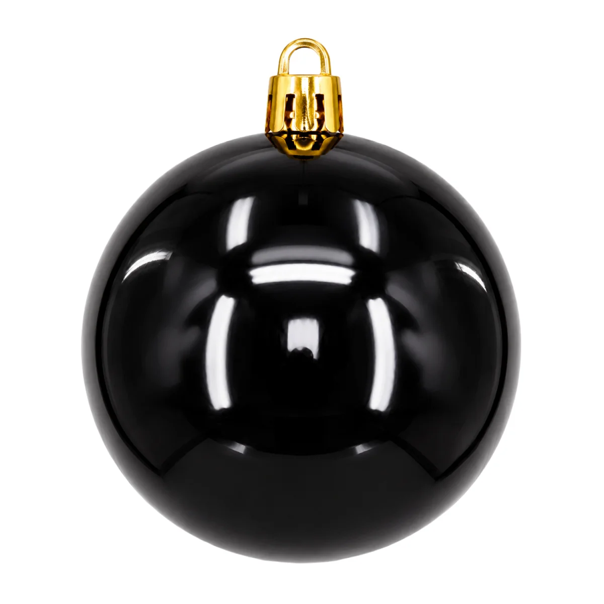 BOLA NAVIDEÑA NEGRA BRILLANTE 40CM
