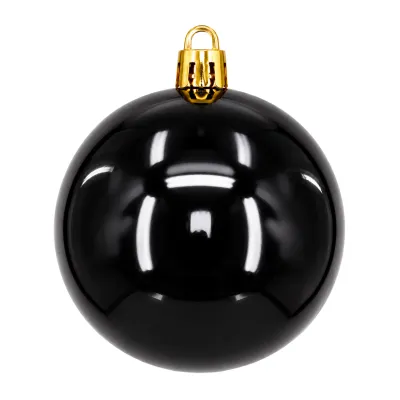 BOLA NAVIDEÑA NEGRA BRILLANTE 40CM