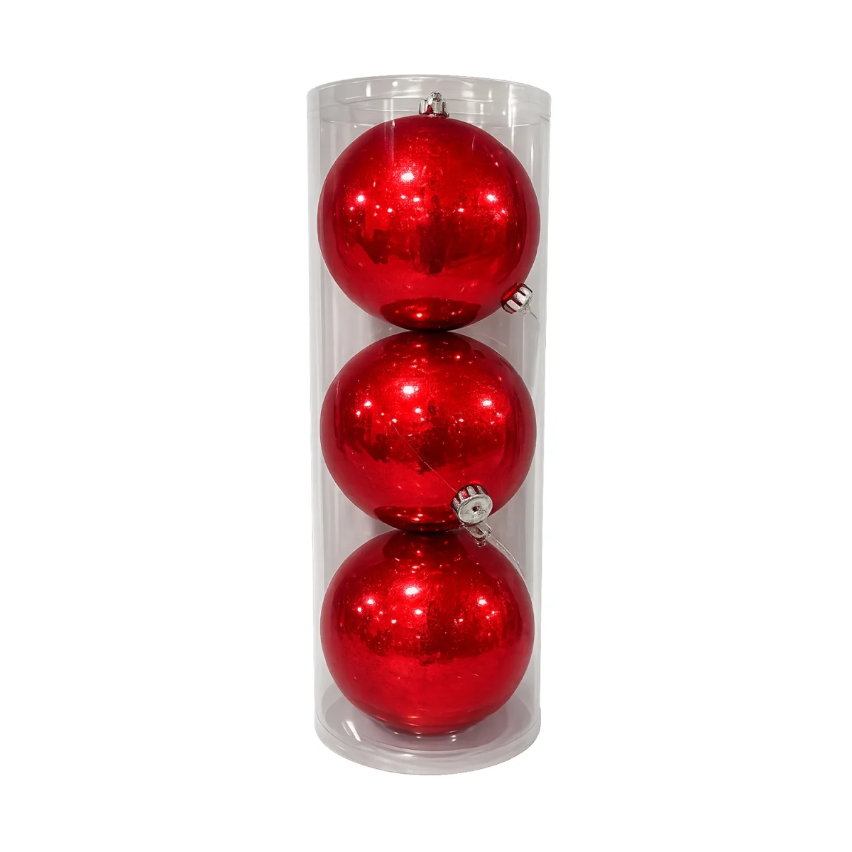 BOLA NAVIDEÑA ROJA 15CM X3