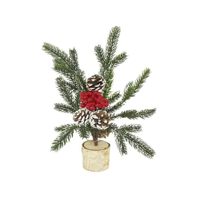 ADORNO PLANTAS NAVIDEÑAS EN MADERA