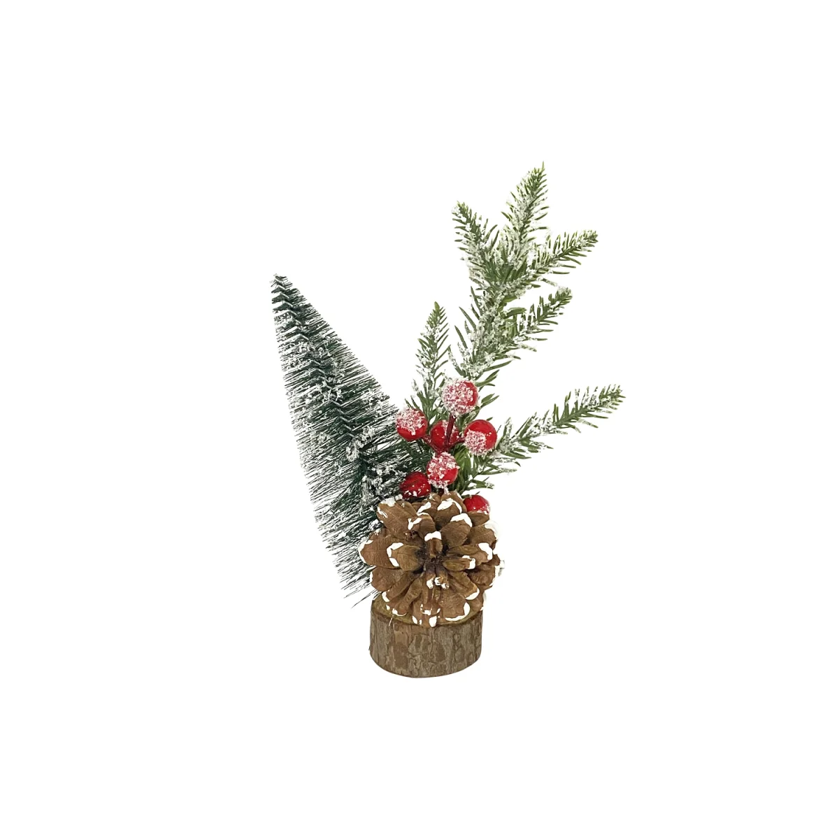 ADORNO PLANTAS NAVIDEÑAS EN MADERA