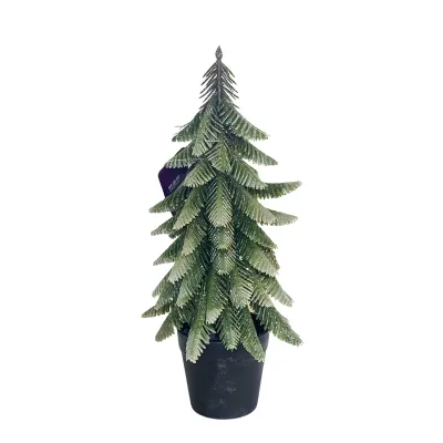 ADORNO ARBOL NAVIDEÑO EN MATERA 28CM