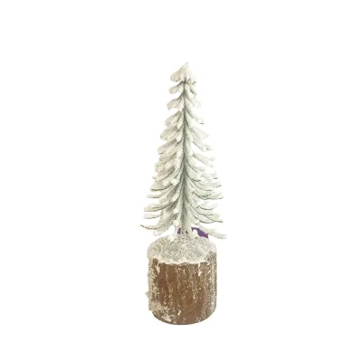 ADORNO ARBOL NAVIDEÑO NEVADO 24CM
