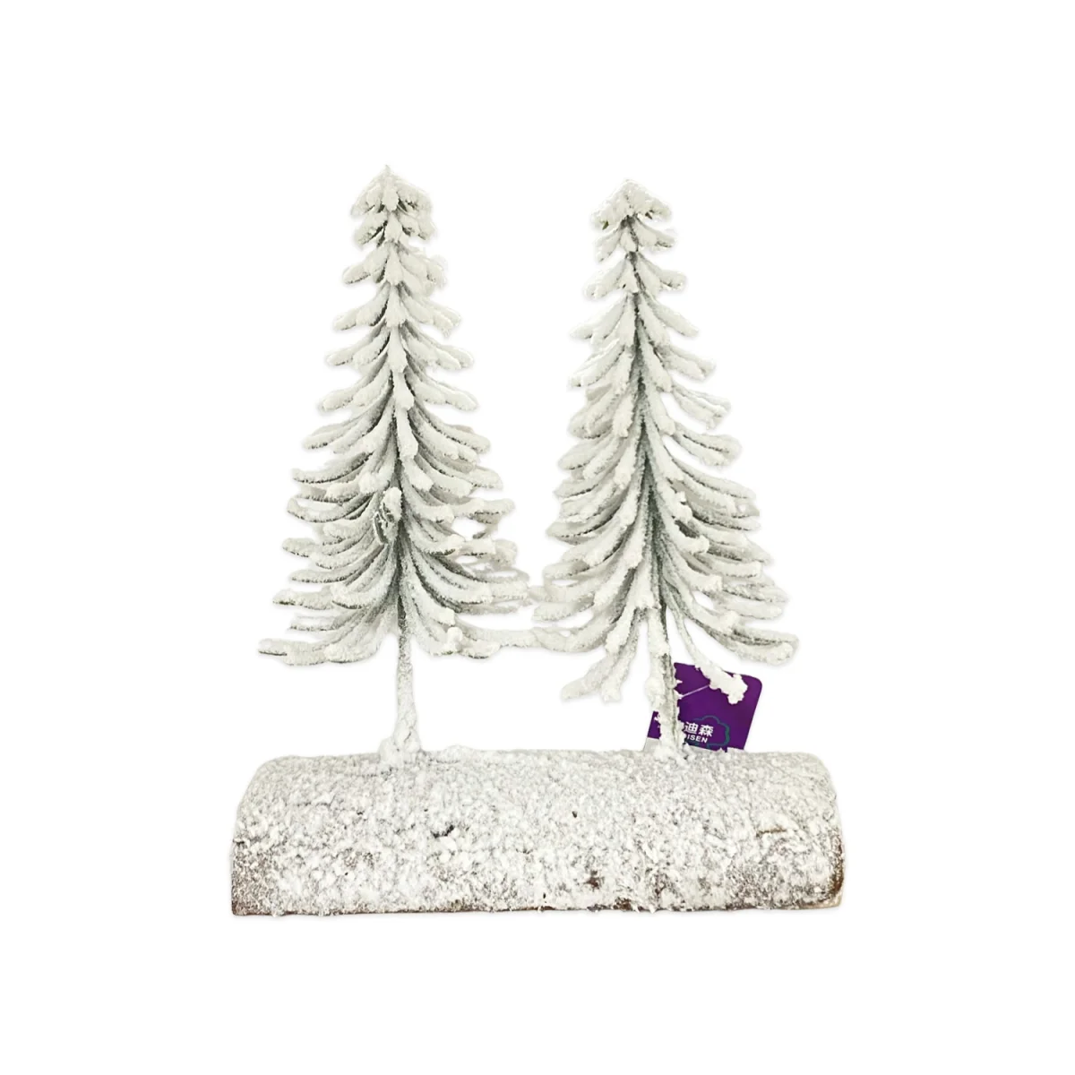 ADORNO ARBOL NAVIDEÑO NEVADO X2 19*7*23CM
