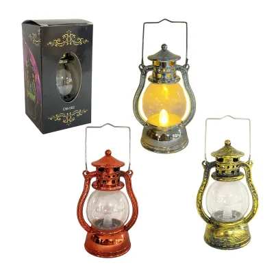 ADORNO FAROL NAVIDEÑO LUZ CALIDA 12CM