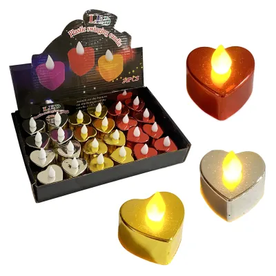 VELA NAVIDEÑA CORAZON LUZ CALIDA 2CM (CJX24)