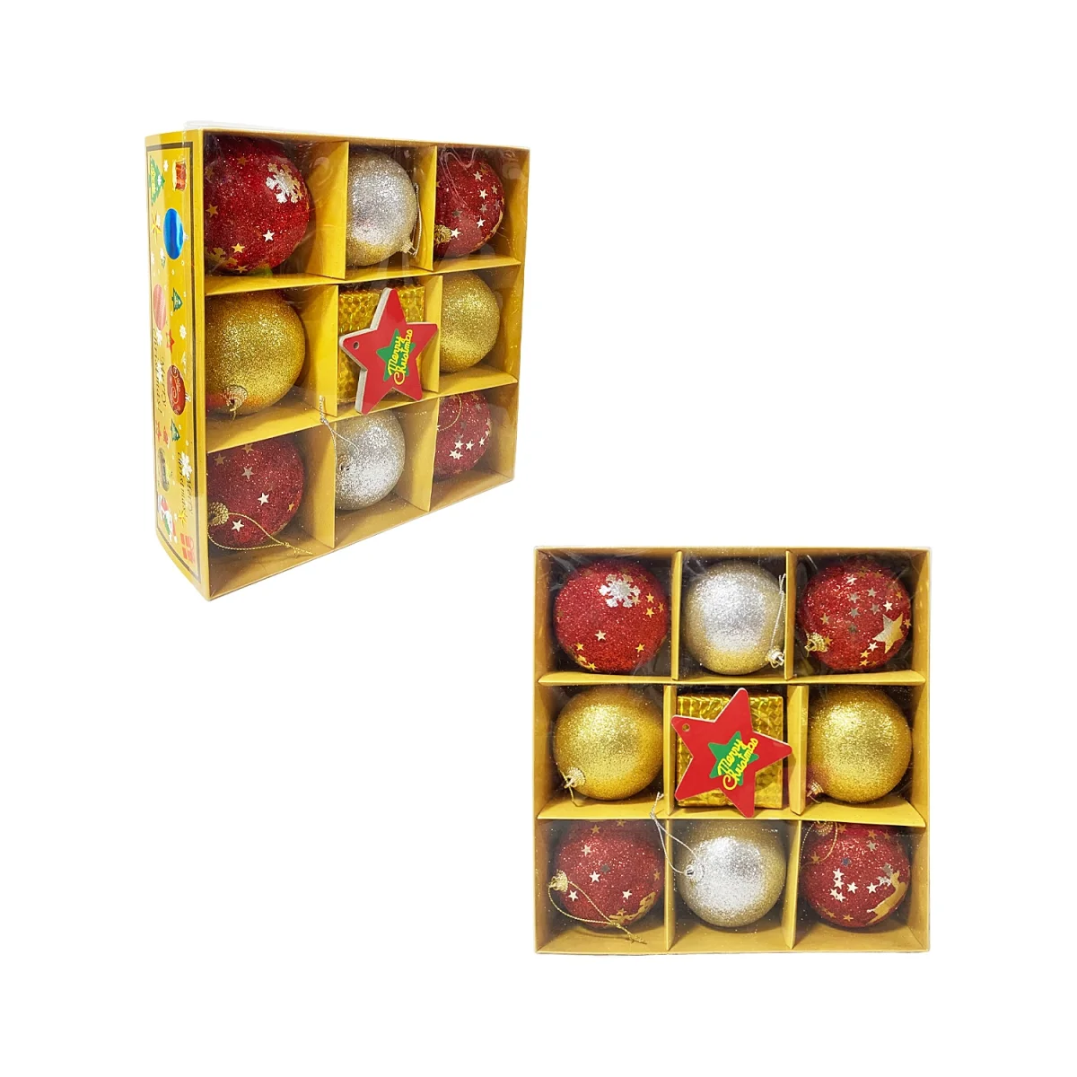 BOLA NAVIDEÑA D/P/R 8CM X9