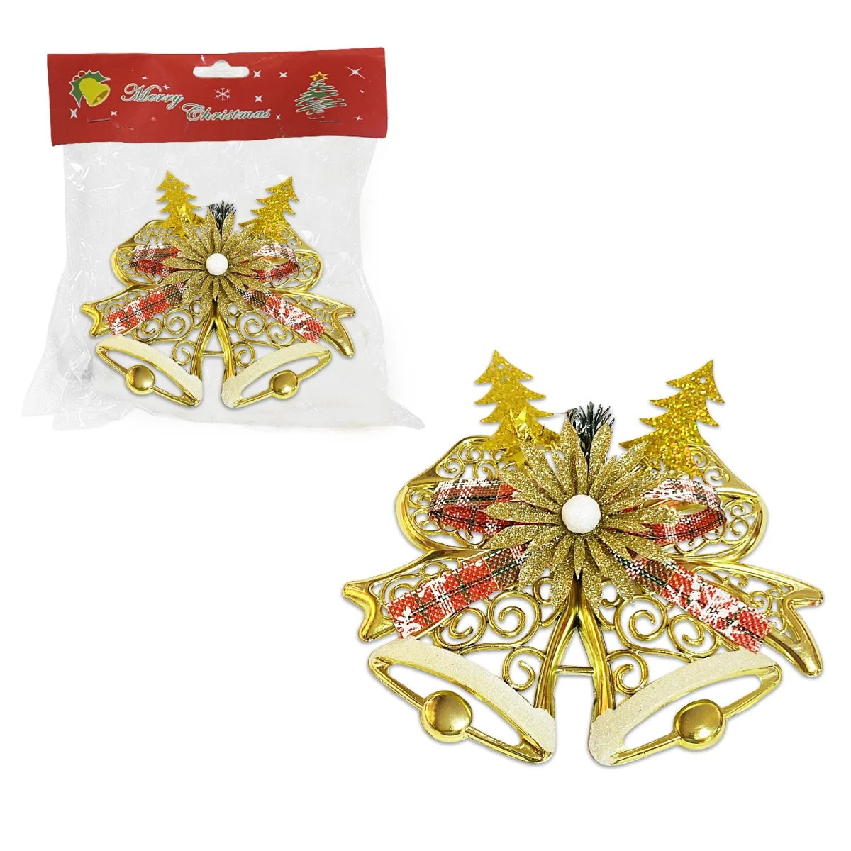 COLGANTE CAMPANAS NAVIDEÑAS 19*14CM