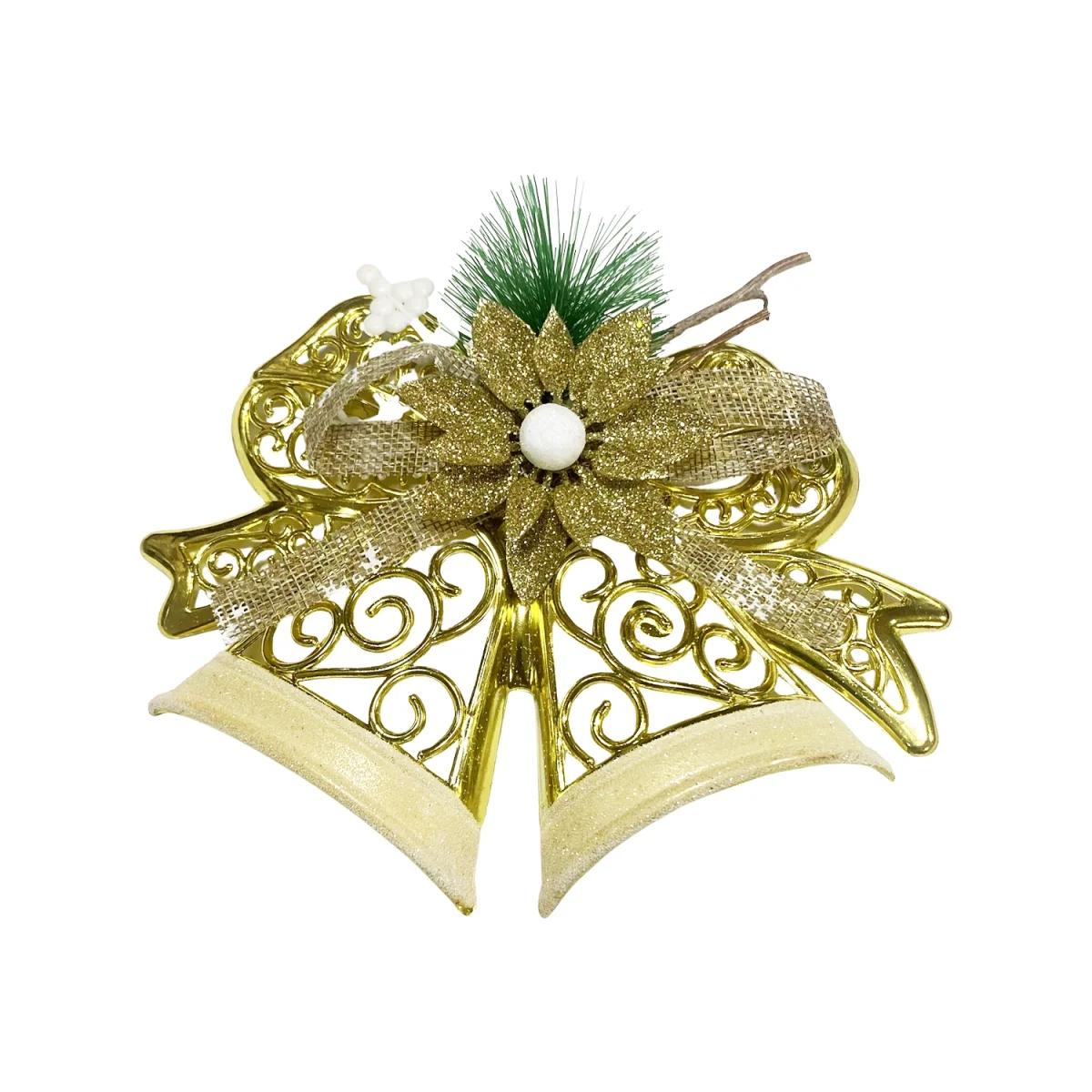 COLGANTE CAMPANAS NAVIDEÑAS 20*15CM