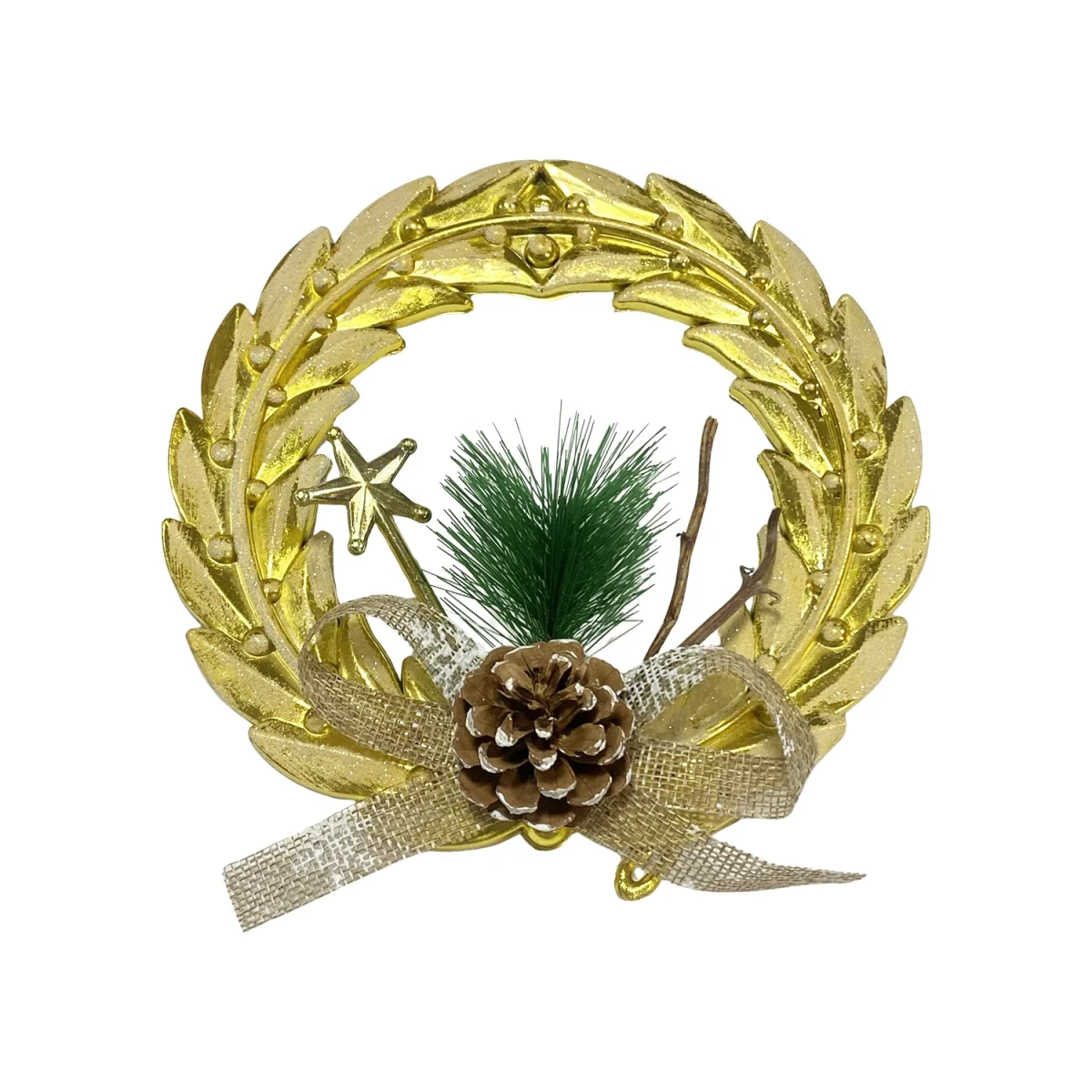 COLGANTE CORONA NAVIDEÑA 18*18CM