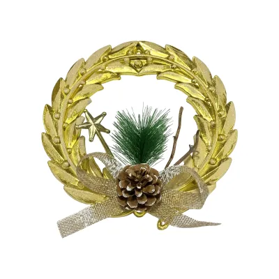 COLGANTE CORONA NAVIDEÑA 18*18CM