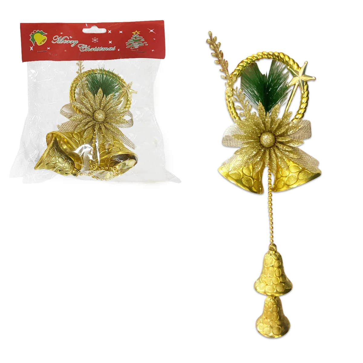 COLGANTE CAMPANAS NAVIDEÑAS 30*12CM
