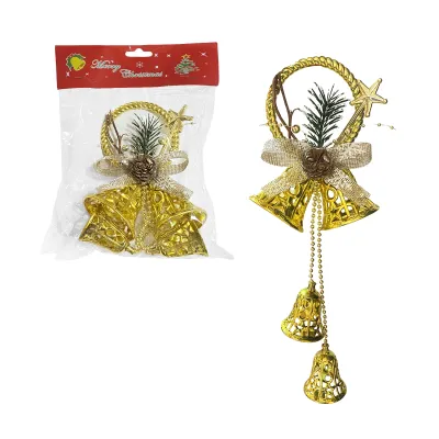 COLGANTE CAMPANAS NAVIDEÑAS 30*12CM