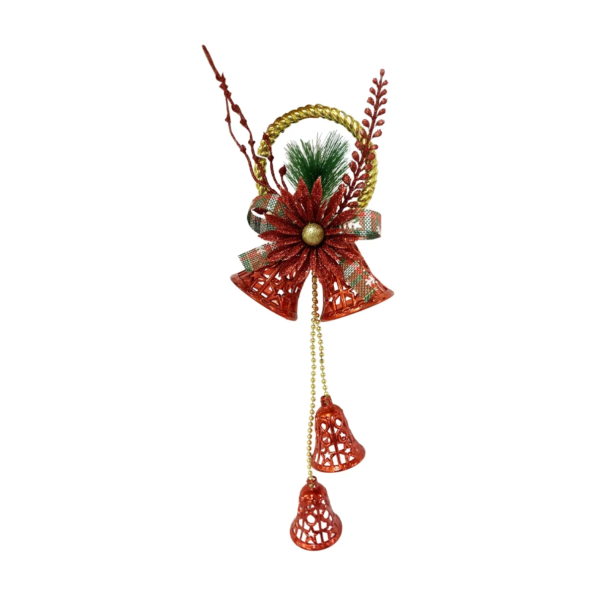 COLGANTE CAMPANAS NAVIDEÑAS 30*12CM