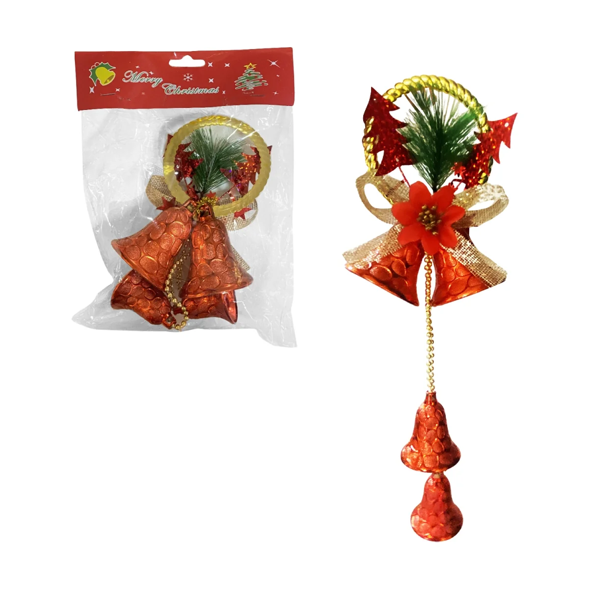 COLGANTE CAMPANAS NAVIDEÑAS 30*12CM