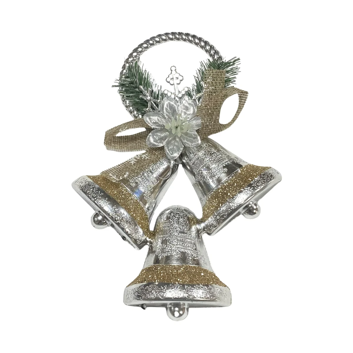 COLGANTE CAMPANAS NAVIDEÑAS 23*16CM