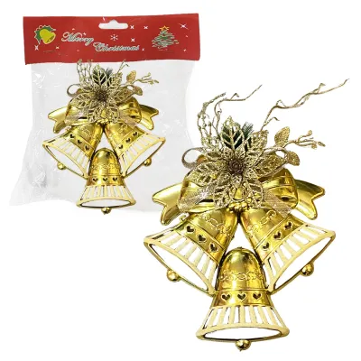 COLGANTE CAMPANAS NAVIDEÑAS 28*30CM