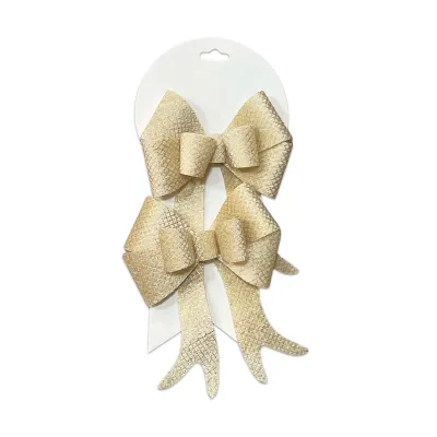 ADORNO MOÑO NAVIDEÑO CHAMPAÑA 15*20CM