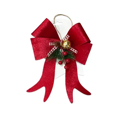 ADORNO MOÑO NAVIDEÑO ROJO 25*20CM