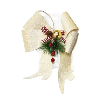 ADORNO MOÑO NAVIDEÑO CHAMPAÑA 25*20CM