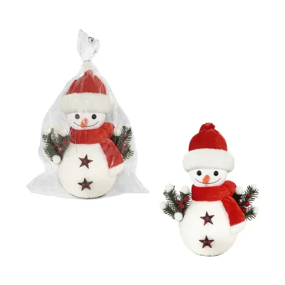 ADORNO MUÑECO DE NIEVE NAVIDEÑO 26*15CM
