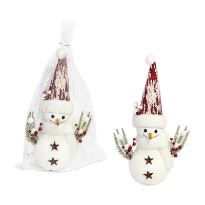ADORNO MUÑECO DE NIEVE NAVIDEÑO 35*15CM