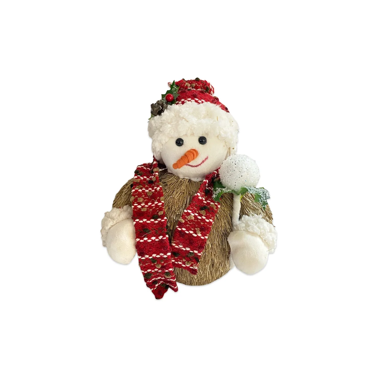 ADORNO MUÑECO DE NIEVE NAVIDEÑO 14*11*17CM