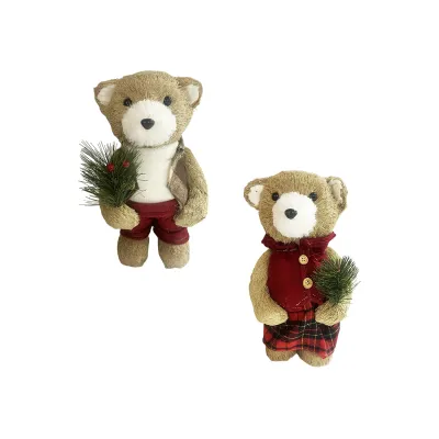 ADORNO OSO NAVIDEÑO 19*18*35CM