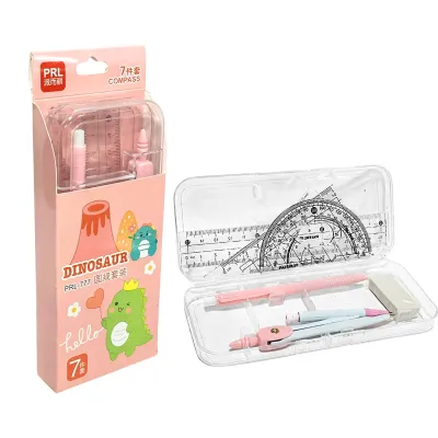 SET COMPAS DINOSAURIO X7PCS EN CAJA (CJX24)