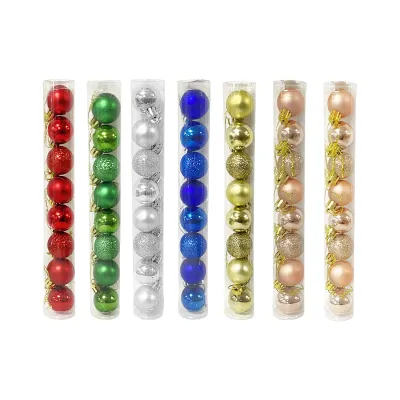 BOLA NAVIDEÑA SURTIDA 3CM X8 (7 COL)