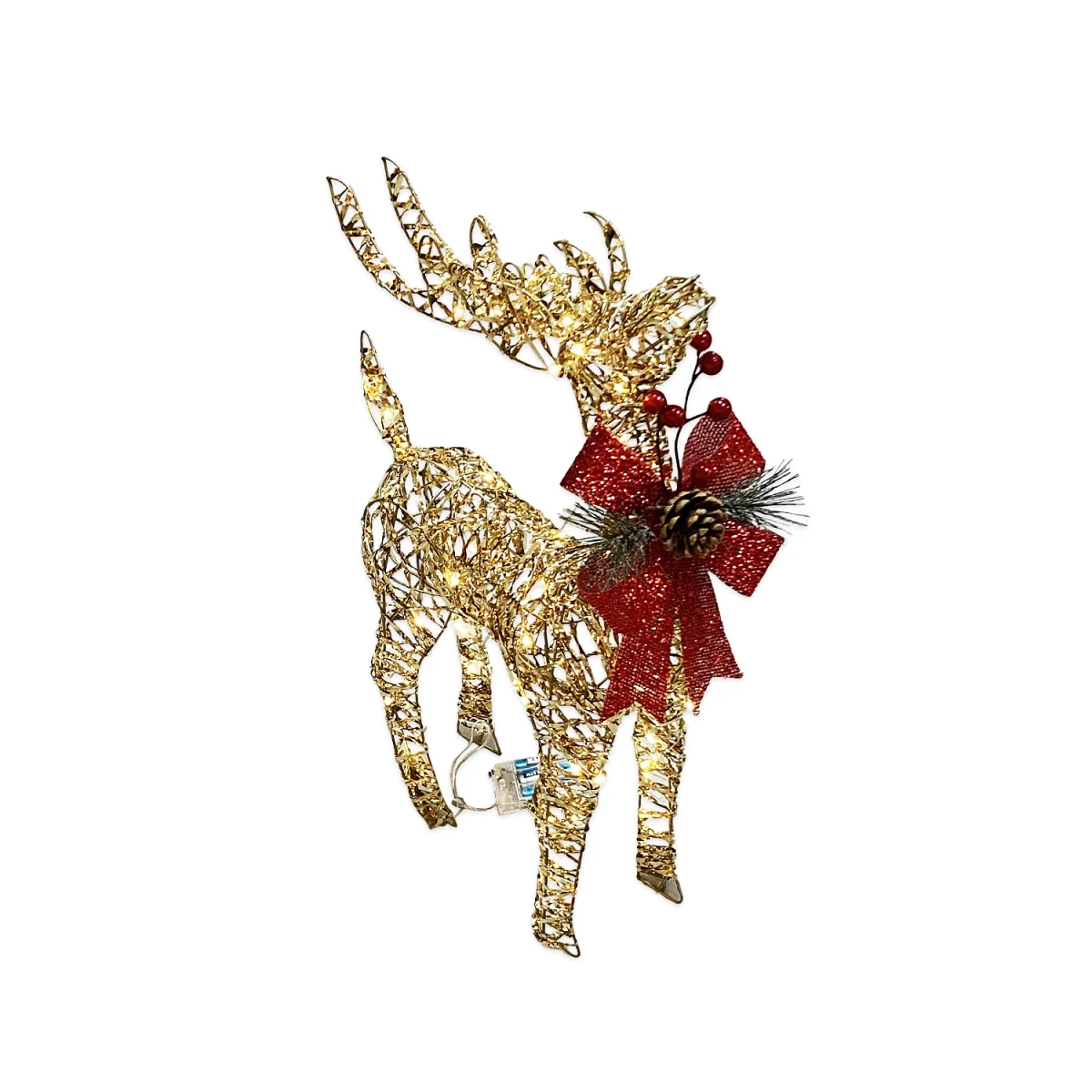 ADORNO RENO NAVIDEÑO CON LUZ 50*20CM (PILAS)