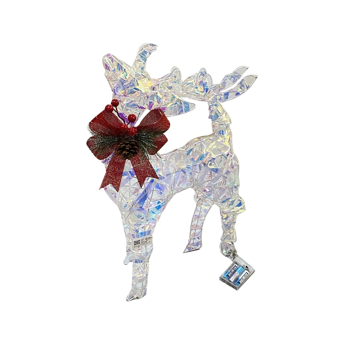 ADORNO RENO NAVIDEÑO CON LUZ 55*28CM (PILAS)