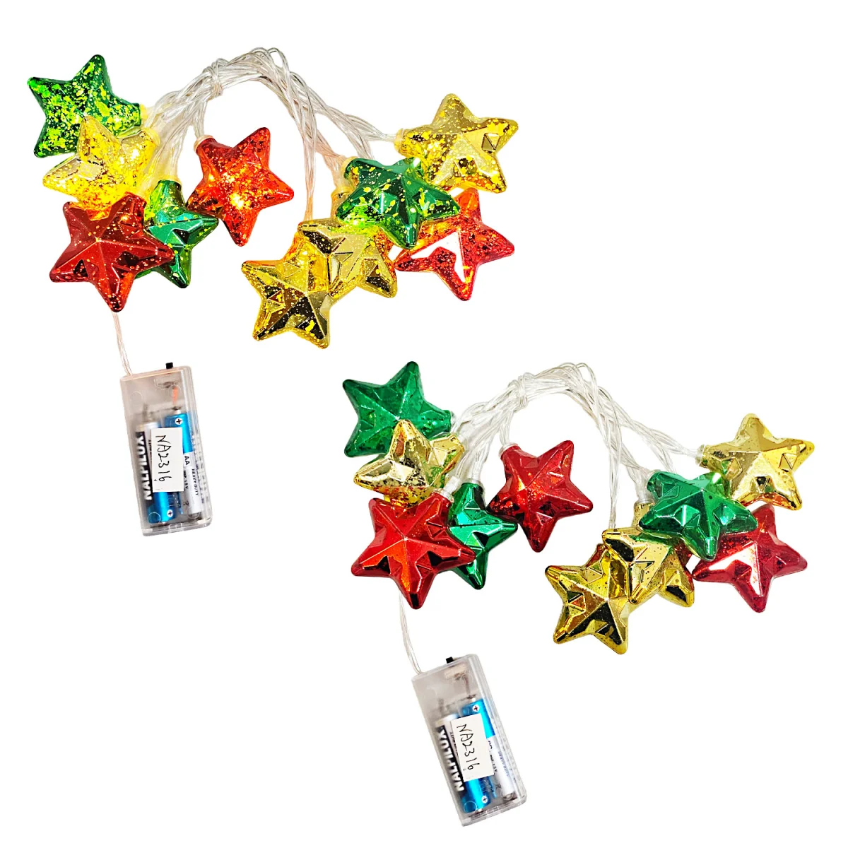LUCES NAVIDEÑAS ESTRELLA LUZ CALIDA X10 1.7M (PILAS)