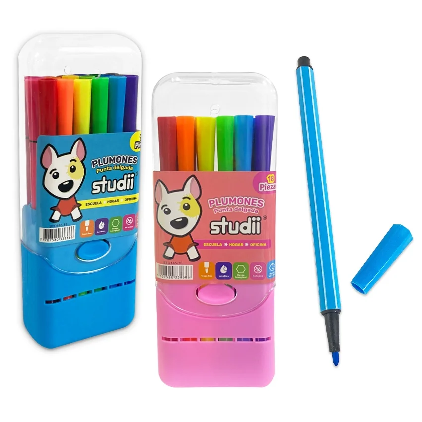 SET PLUMONES LAVABLES X18