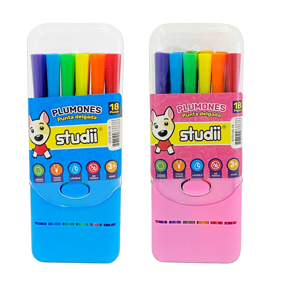 SET PLUMONES LAVABLES X18