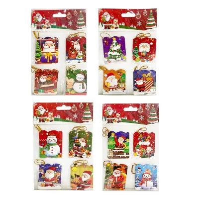 TARJETA NAVIDEÑA DECORATIVA (PQTX12)
