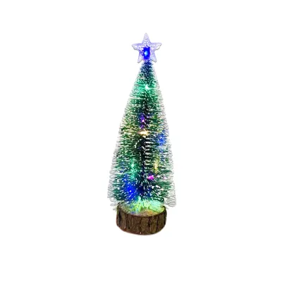 ADORNO ARBOL NAVIDEÑO CON LUZ 20CM