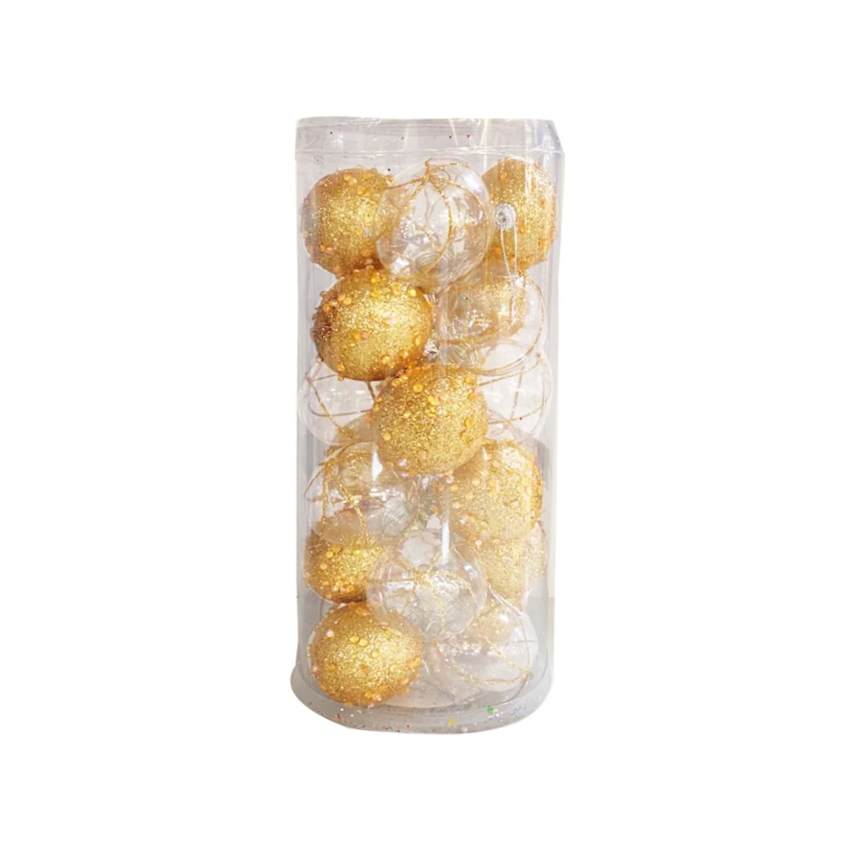 BOLA NAVIDEÑA CHAMPAÑA 6CM X24